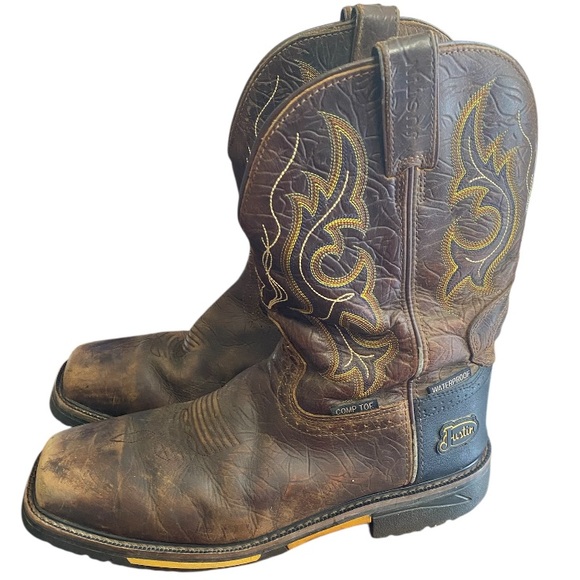 Justin Mens Work Boots, Size 13D main image 11